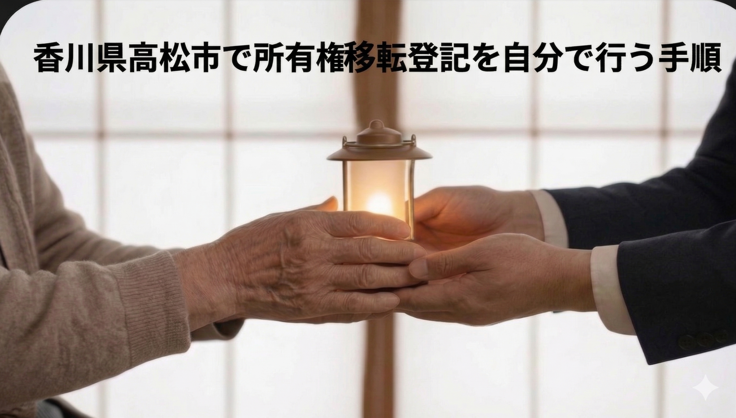 香川県高松市で所有権移転登記を自分で行う手順