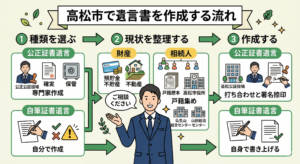 高松市で遺言書を作成する流れと司法書士への依頼ポイント（1）｜西川司法書士事務所