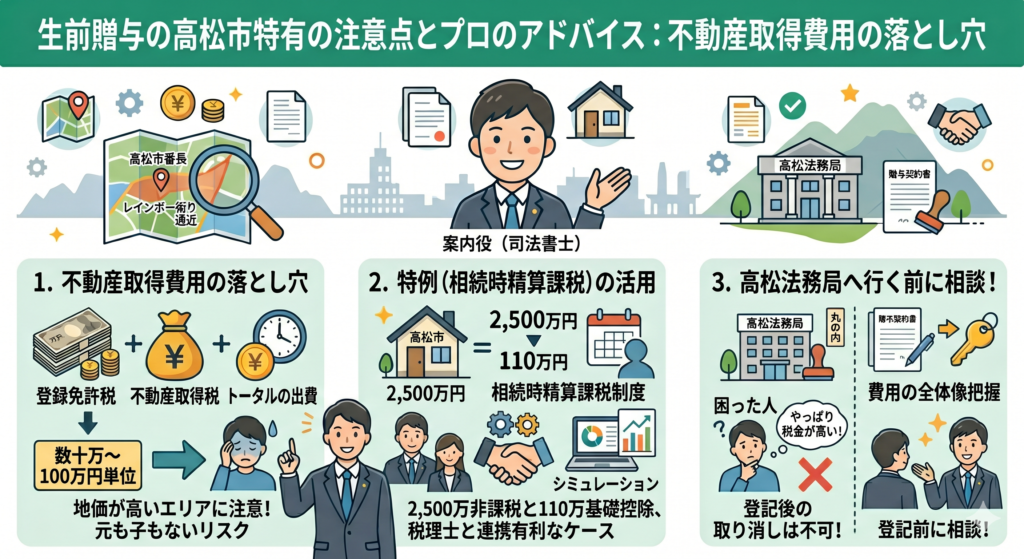 高松市生前贈与の書類と費用｜西川司法書士事務所