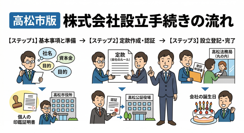 香川県高松市で会社を設立する手続きと必要書類（1）｜西川司法書士事務所