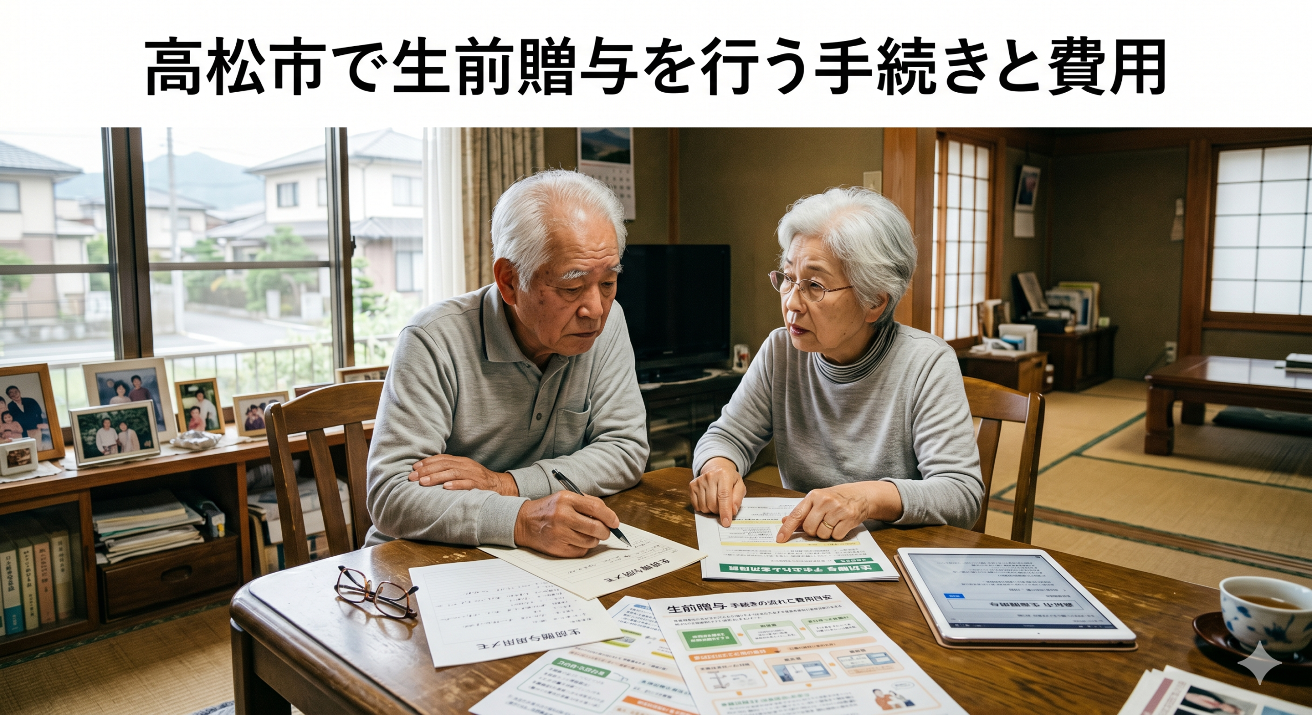 高松市で生前贈与を行う手続きと費用