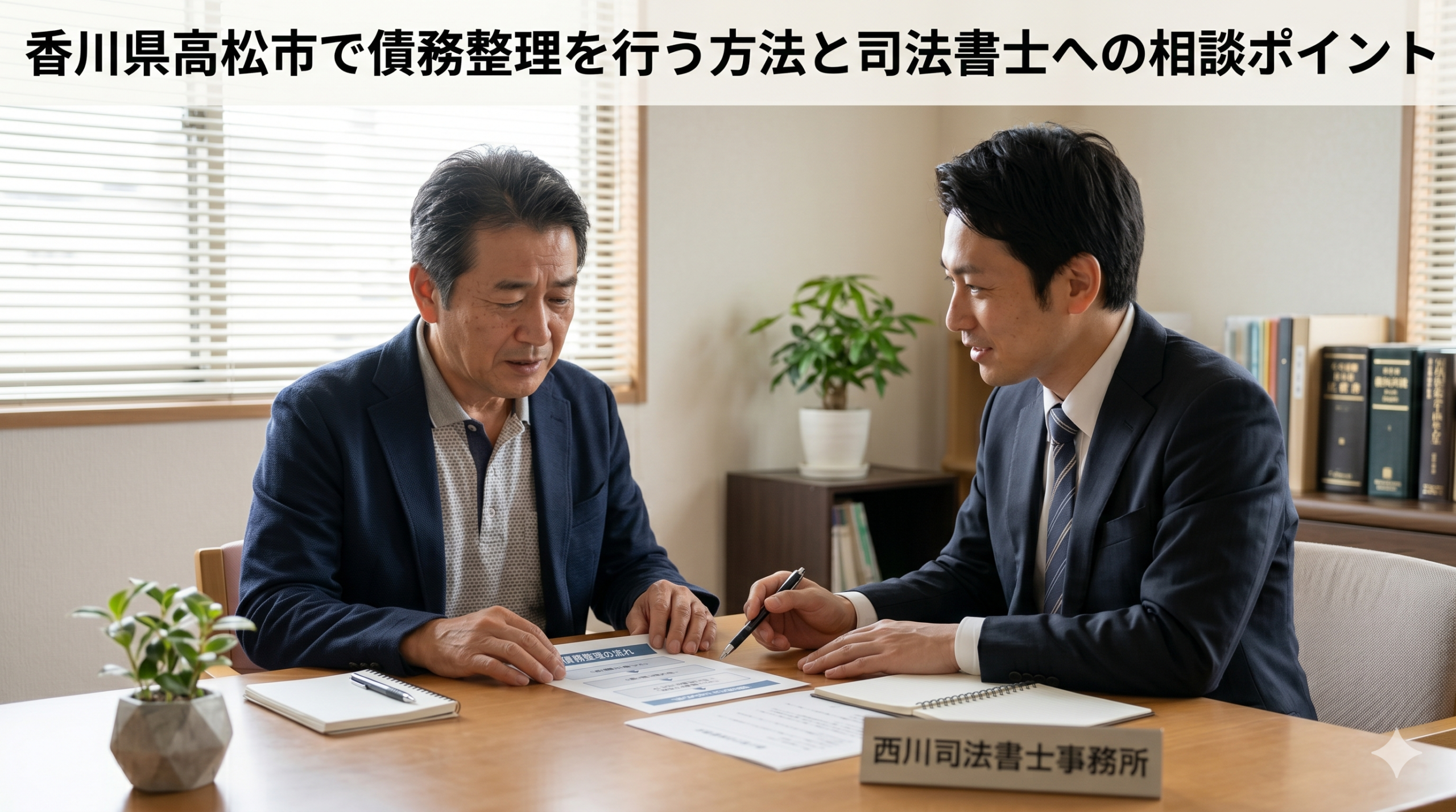 香川県高松市で債務整理を行う方法と司法書士への相談ポイント