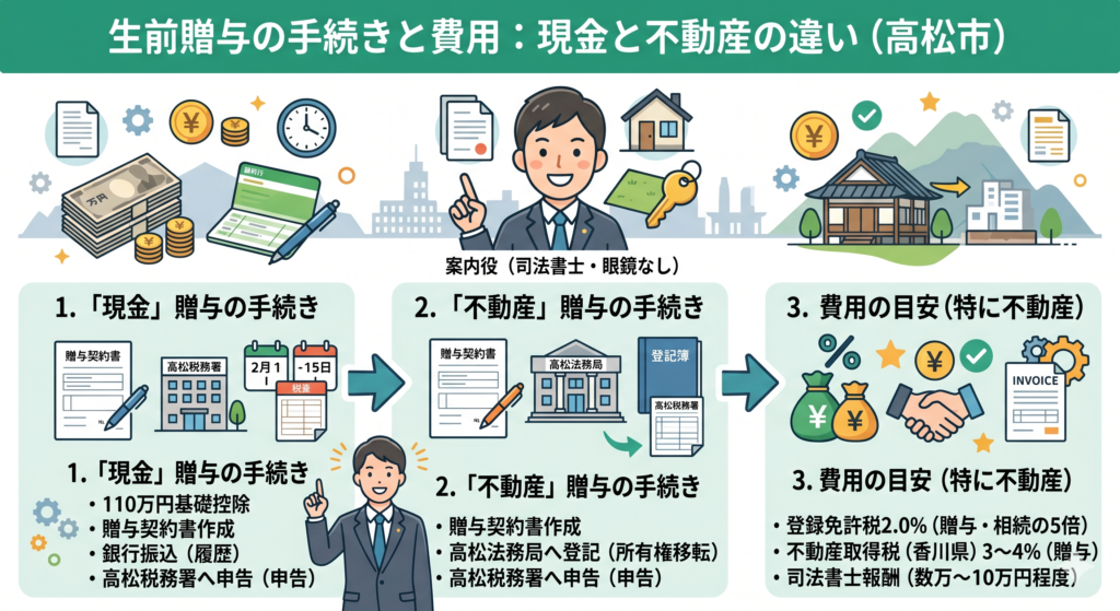 生前贈与の手続きを解説する司法書士｜西川司法書士事務所