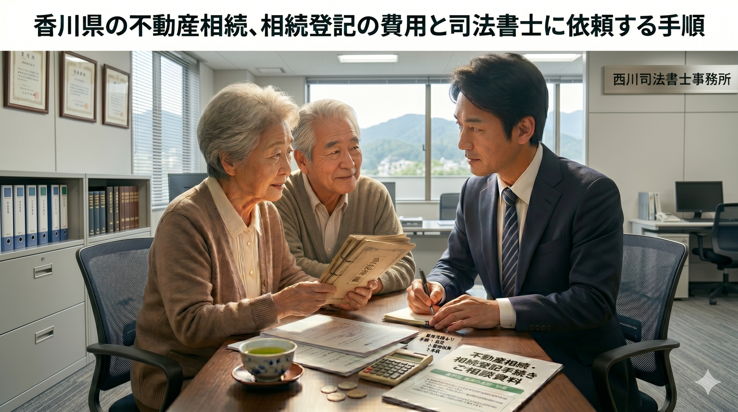 香川県の不動産相続、相続登記の費用と司法書士に依頼する手順