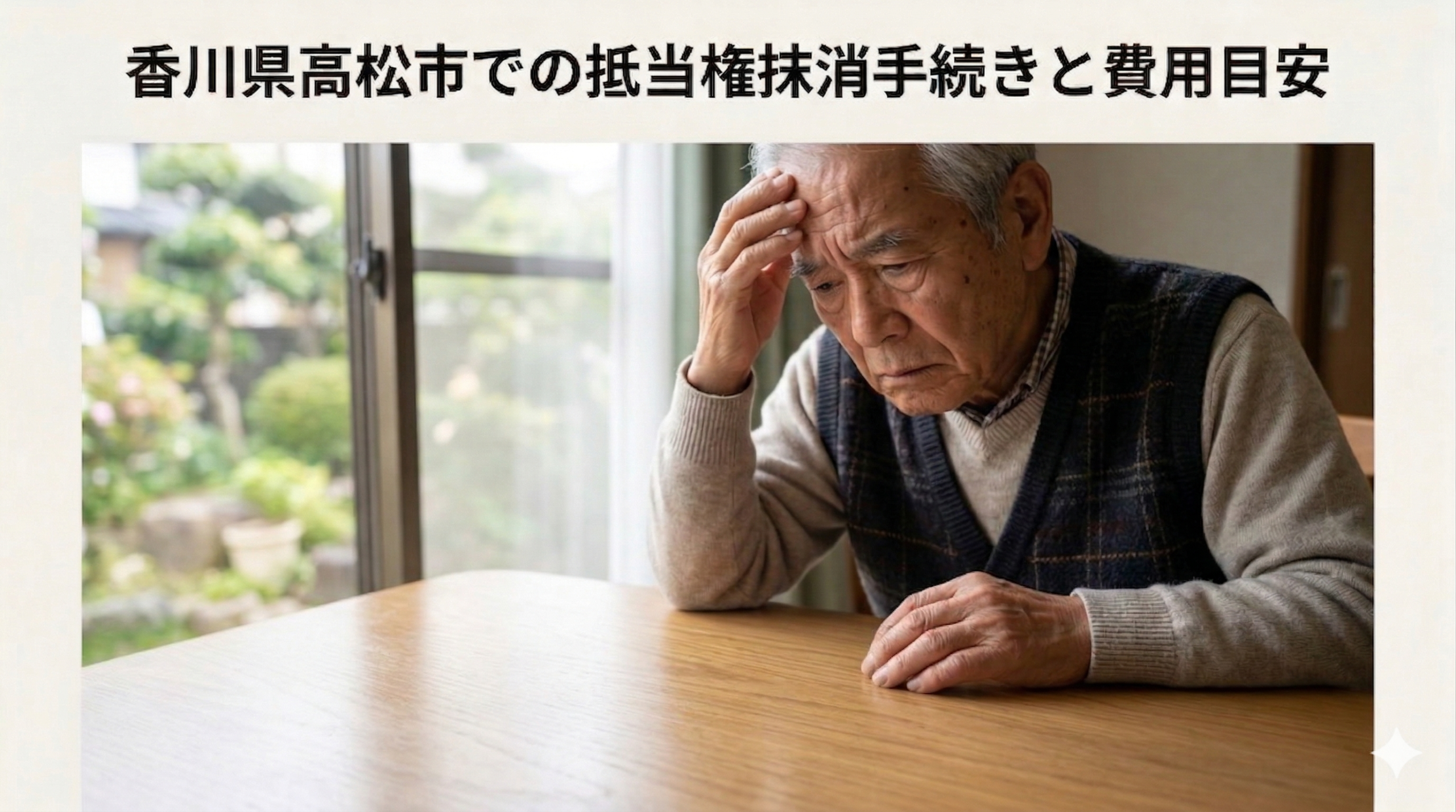 香川県高松市での抵当権抹消手続きと費用目安