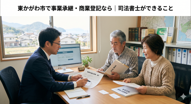 東かがわ市で事業承継・商業登記なら｜司法書士ができること