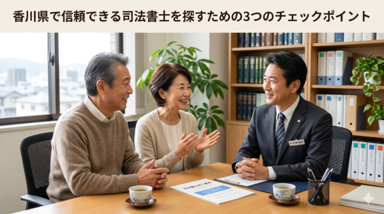 香川県で信頼できる司法書士を探すための３つのチェックポイント