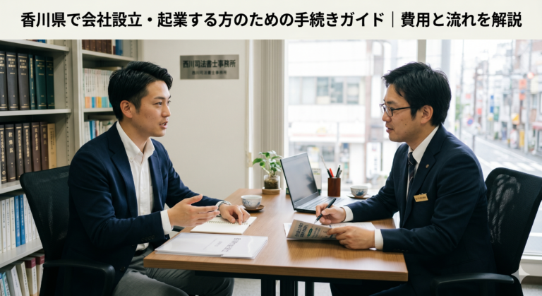 香川県で会社設立・起業する方のための手続きガイド｜費用と流れを解説