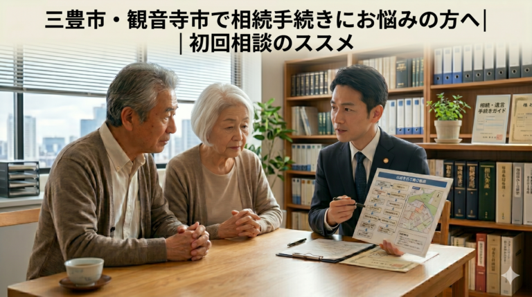 三豊市・観音寺市で相続手続きにお悩みの方へ｜初回相談のススメ