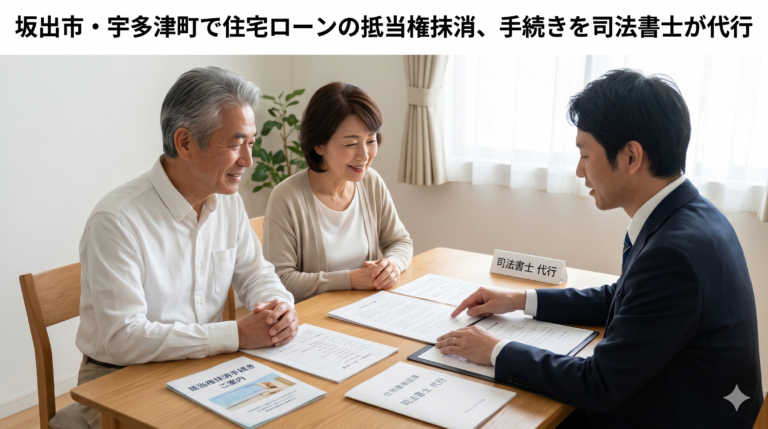 坂出市・宇多津町で住宅ローンの抵当権抹消、手続きを司法書士が代行