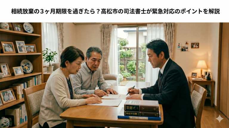 相続放棄の3ヶ月期限を過ぎたら？高松市の司法書士が緊急対応のポイントを解説