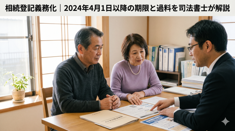 相続登記義務化｜2024年4月1日以降の期限と過料を司法書士が解説