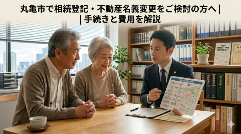 丸亀市で相続登記・不動産名義変更をご検討の方へ｜手続きと費用を解説