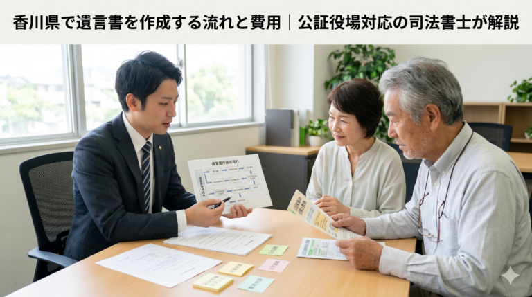 香川県で遺言書を作成する流れと費用｜公証役場対応の司法書士が解説