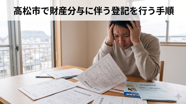高松市で財産分与に伴う登記を行う手順