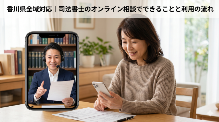 香川県全域対応｜司法書士のオンライン相談でできることと利用の流れ