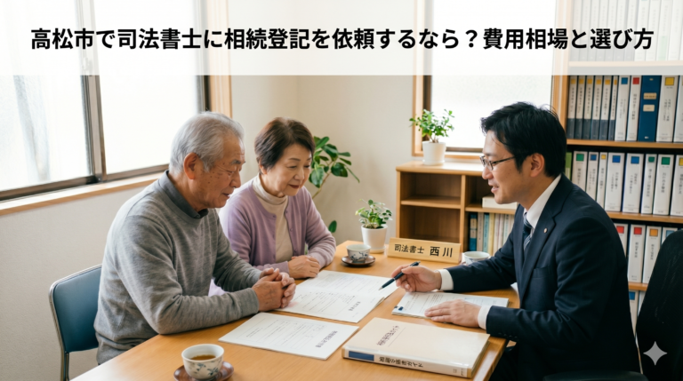 高松市で司法書士に相続登記を依頼するなら？費用相場と選び方