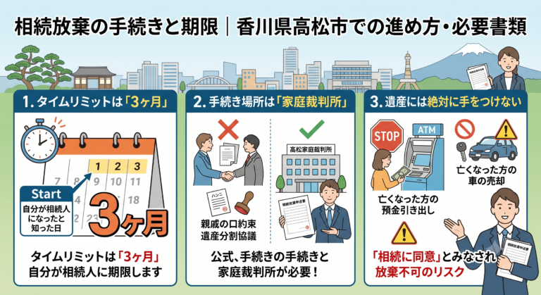 相続放棄の手続きと期限｜香川県高松市での進め方・必要書類