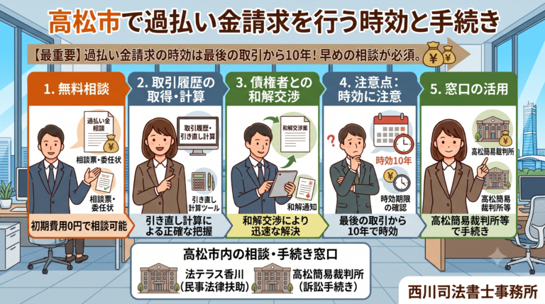 高松市で過払い金請求を行う時効と手続き