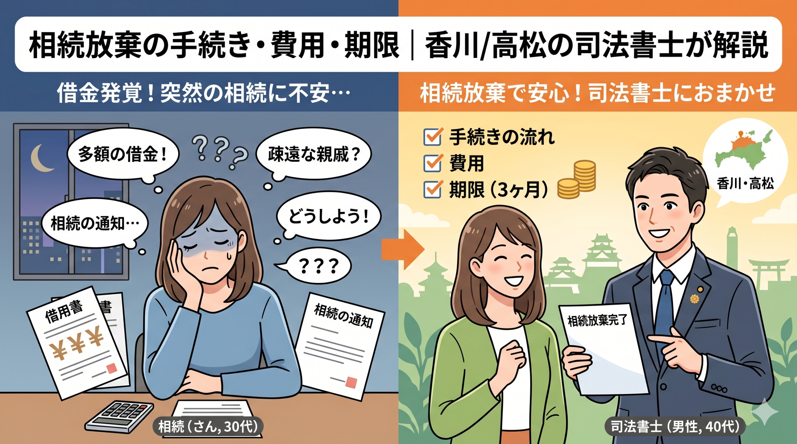 相続放棄の手続き・費用・期限｜香川/高松の司法書士が解説