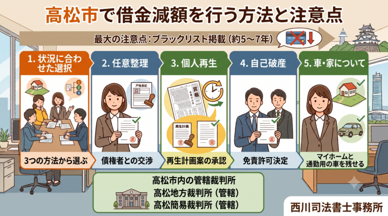 高松市で借金減額を行う方法と注意点