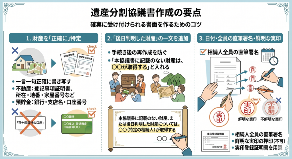 遺産分割協議書の書き方と重要ポイント