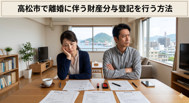 高松市で離婚に伴う財産分与登記を行う方法