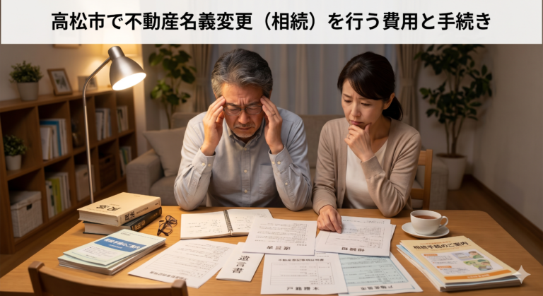 高松市で不動産名義変更（相続）を行う費用と手続き