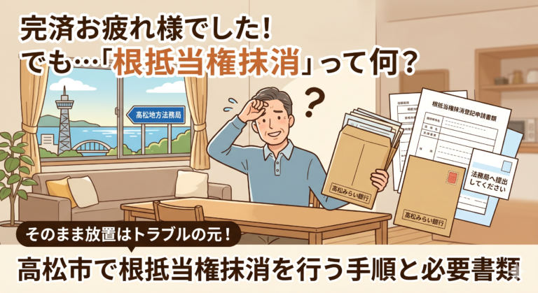 高松市で根抵当権抹消を行う手順と必要書類