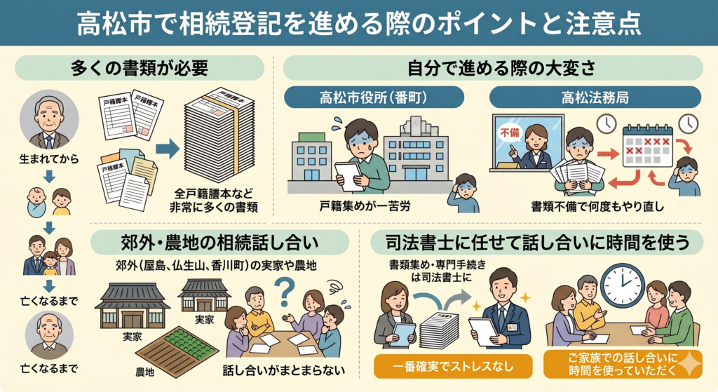 高松市で相続登記を進める際のポイントと注意点