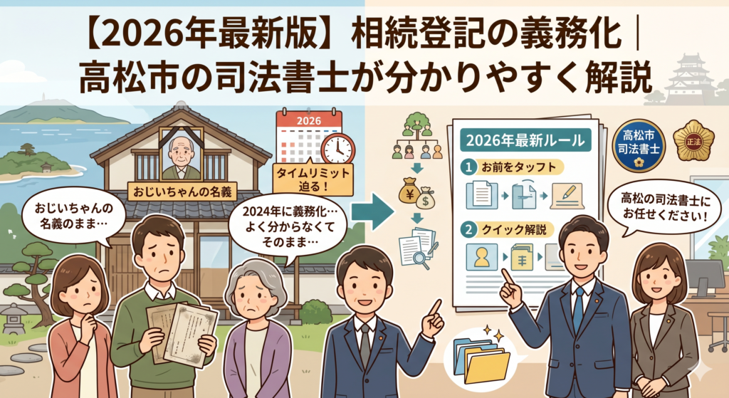 【2026年最新版】相続登記の義務化｜高松市の司法書士が分かりやすく解説